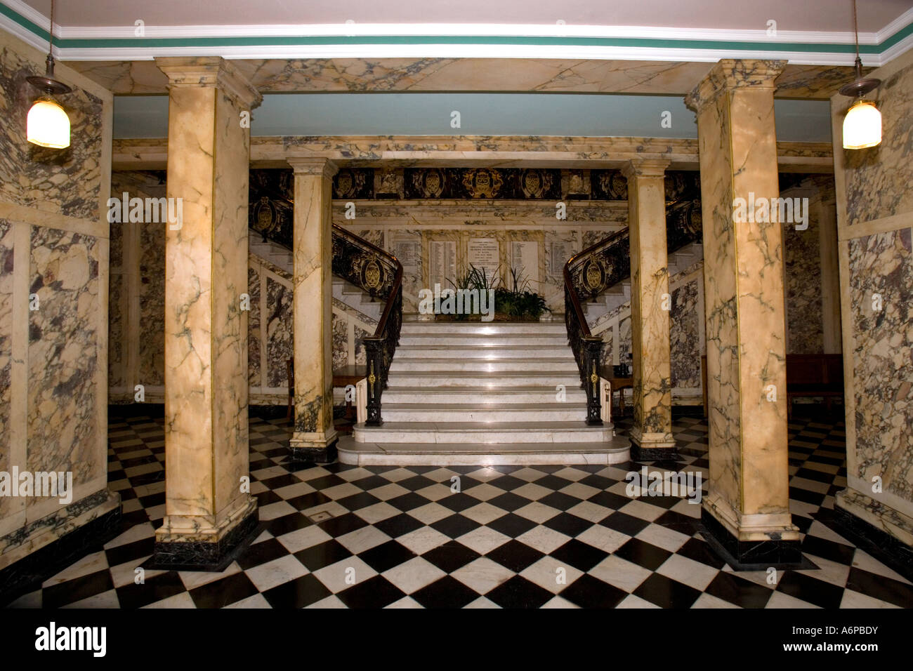 Entrance hall to Stockport Town Hall Stock Photo