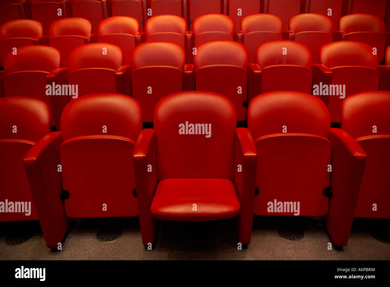 Red theatre seats Stock Photo