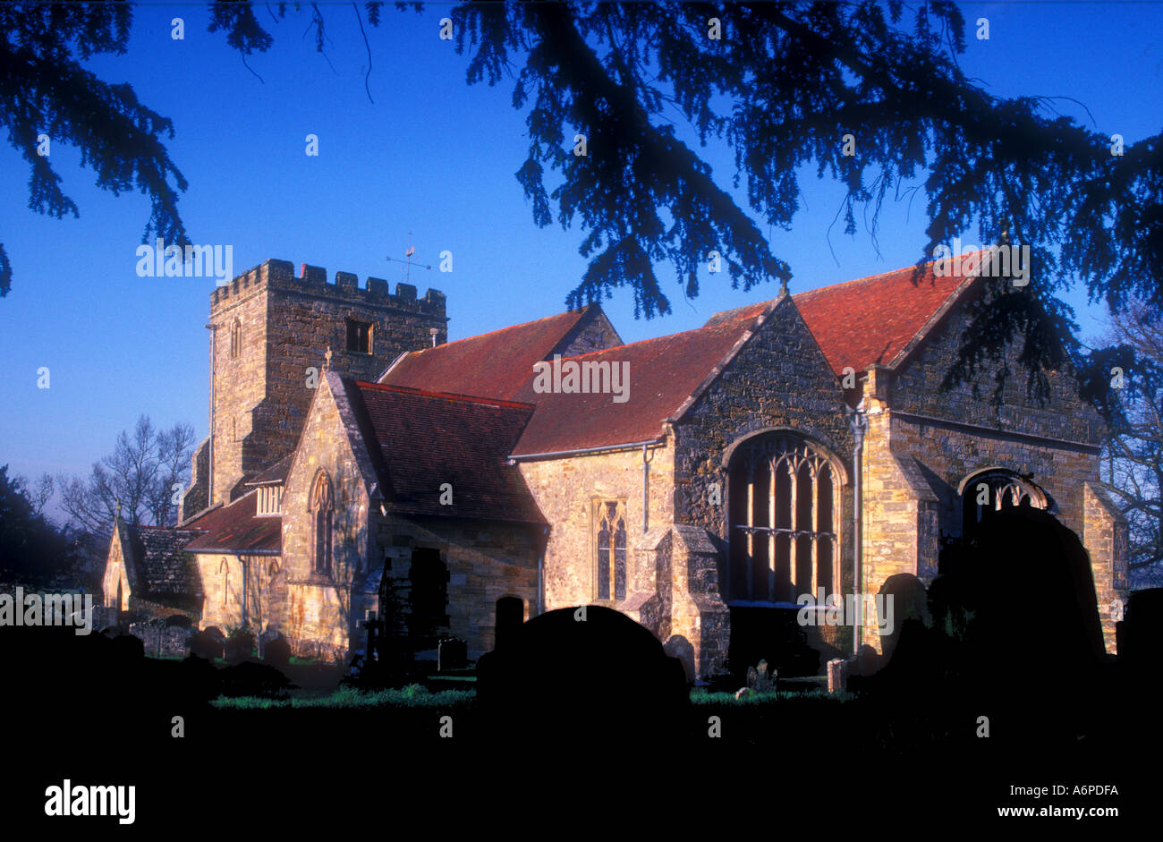 Typical English village church at Withyham in East Sussex UK Stock