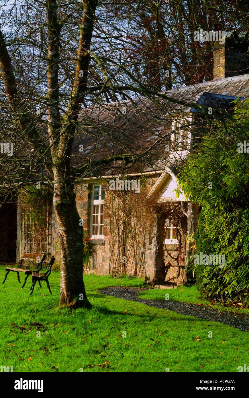Pond cottage Endsleigh Milton Abbot Devon UK Stock Photo Alamy