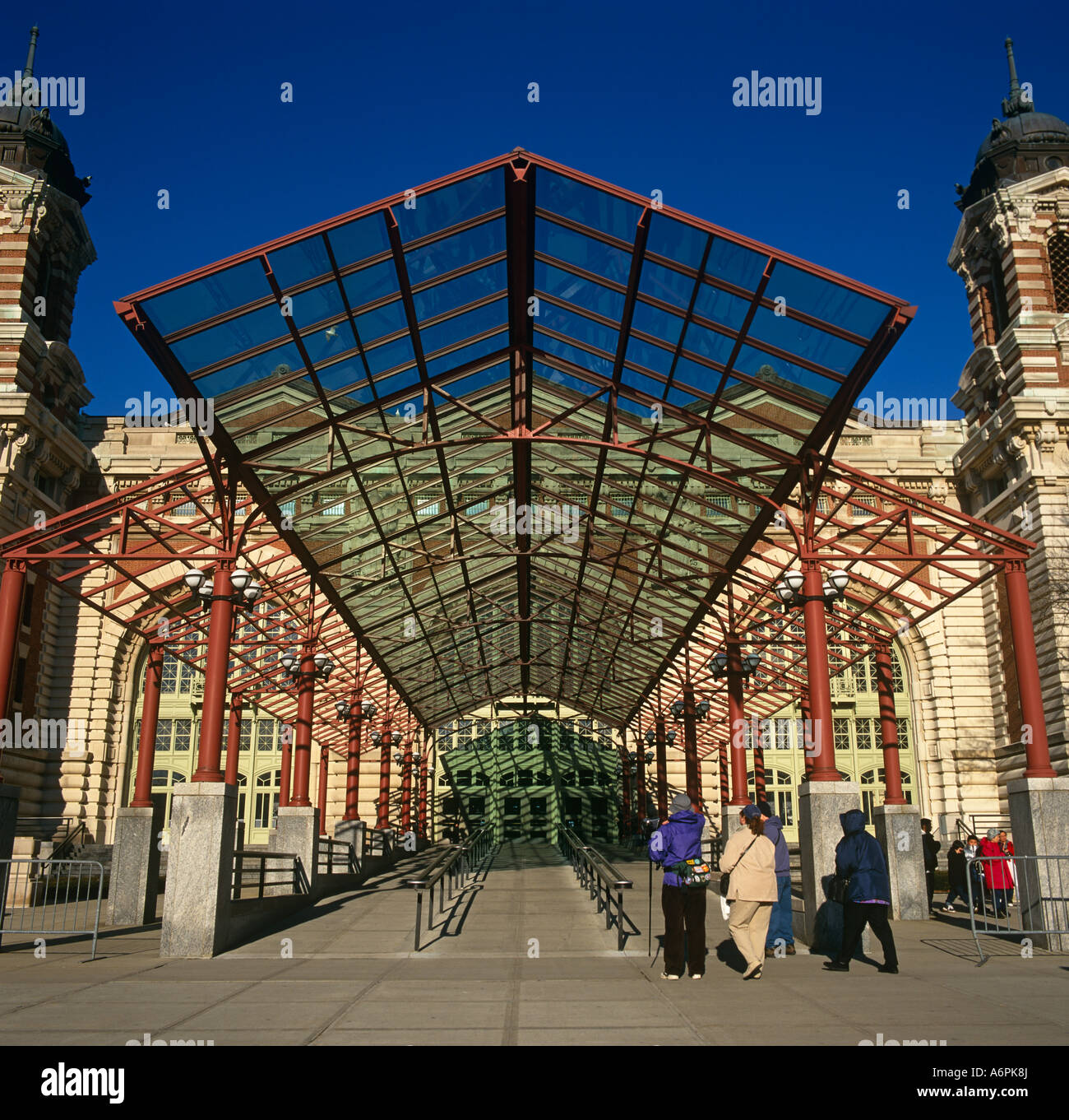 The Old Imigration Building On Ellis Island New York City USA America