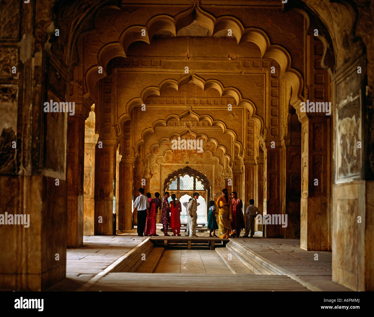 Interior Of The Red Fort Delhi India Asia Stock Photo