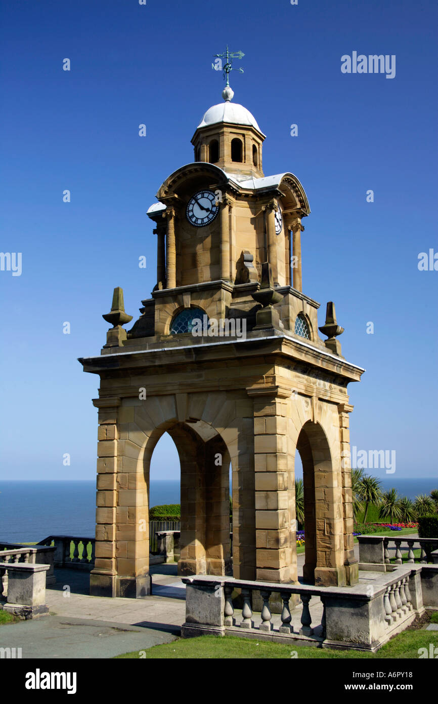 Clock Tower to commemorate the Coronation of George V South Cliff Scarborough Yorkshire Stock Photo