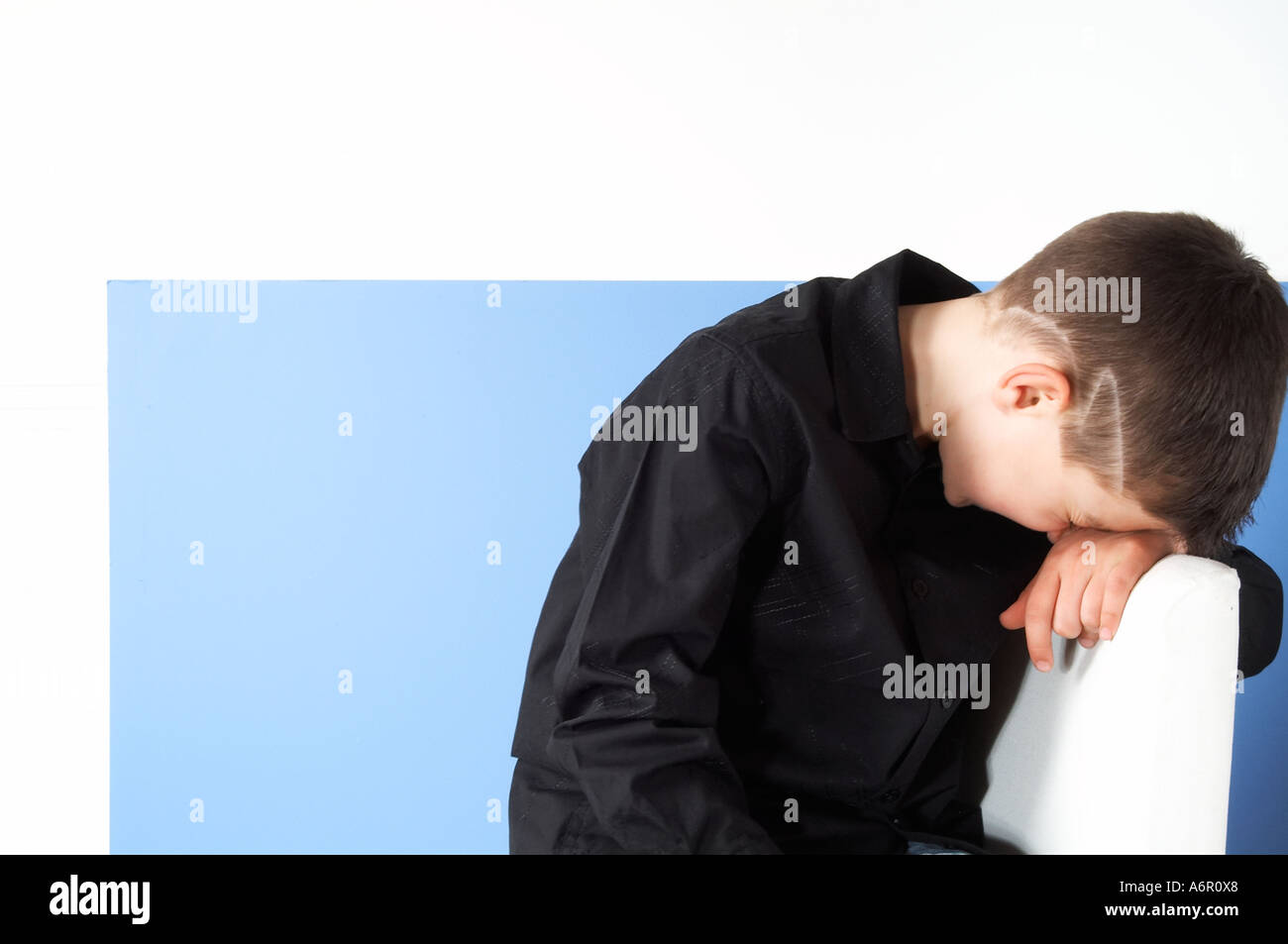 sulking, sulk, cry, crying, tears, sad, saddness, childhood, unhappy, mood, moody, child, boy, kid, Stock Photo