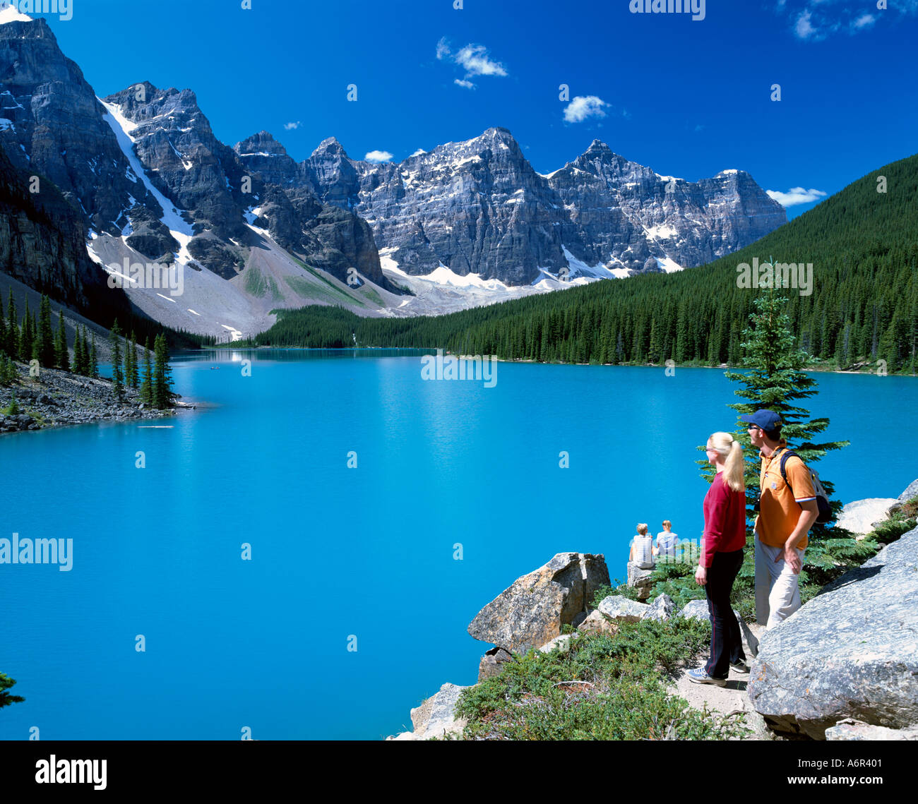 Moraine Lake Banff National Park Canadian Rockies Canada Stock Photo ...