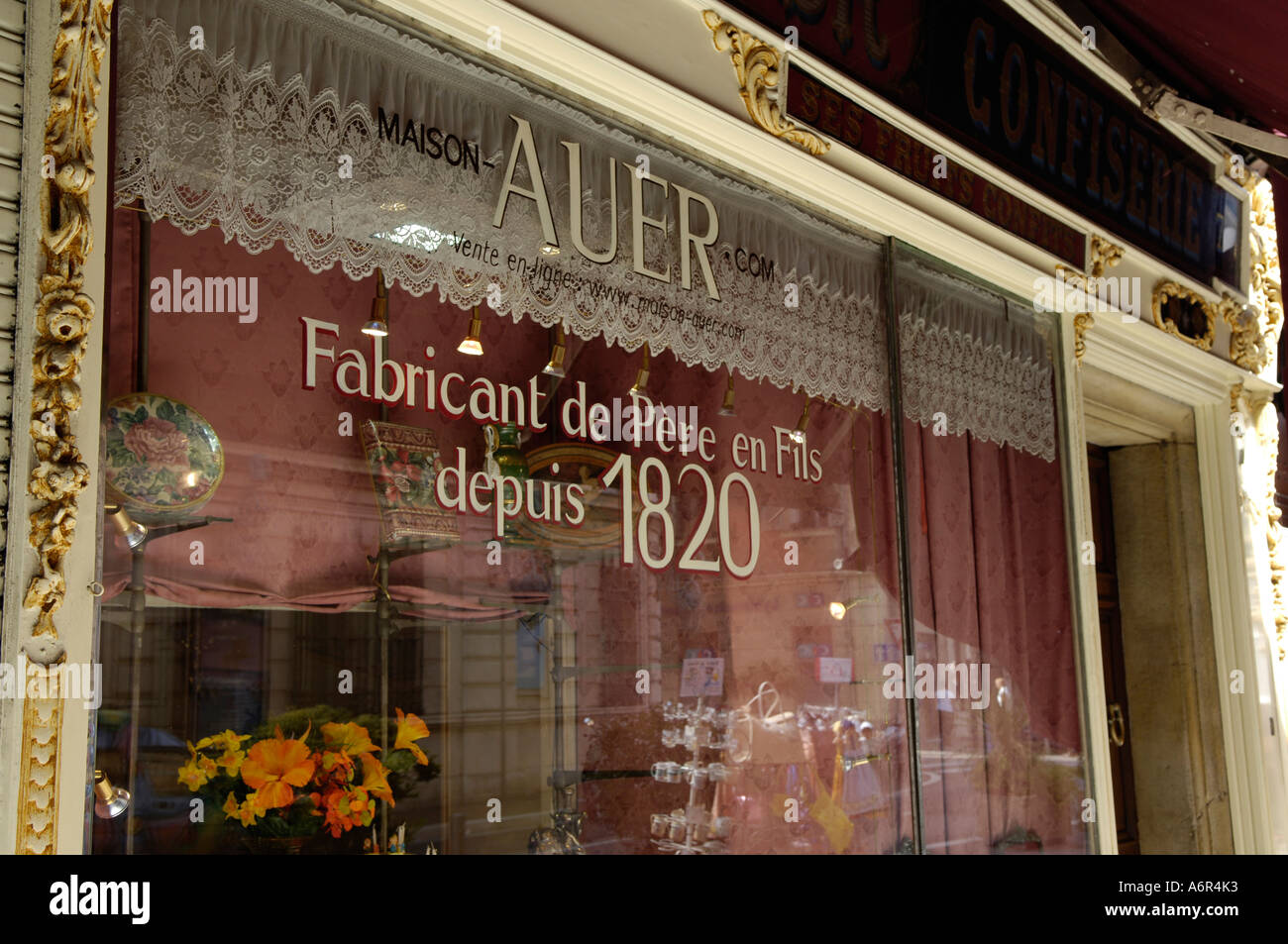 Nice, chocolate store Maison Auer Stock Photo