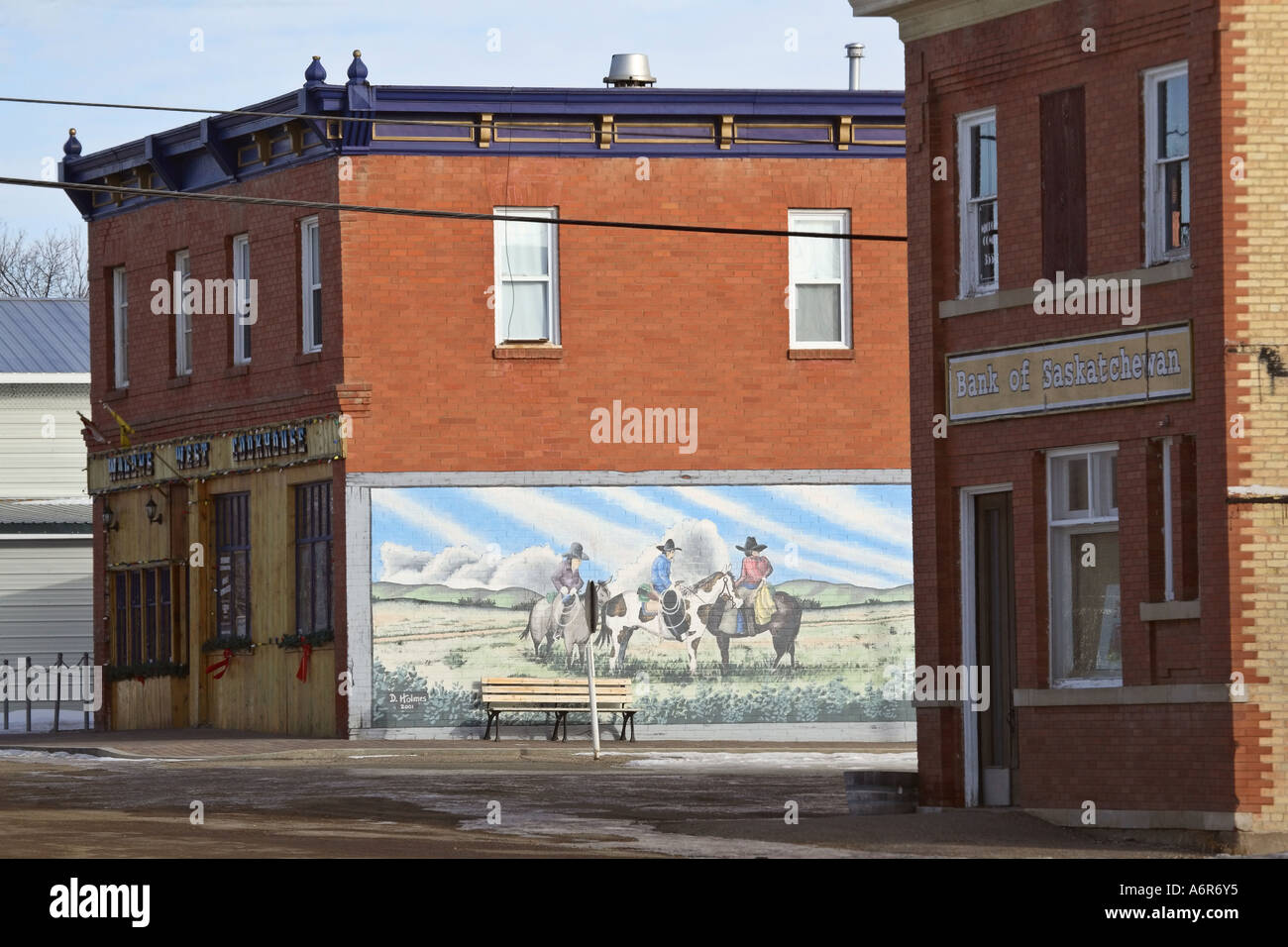 Down town Mortlach in scenic Saskatchewan Canada Stock Photo Alamy