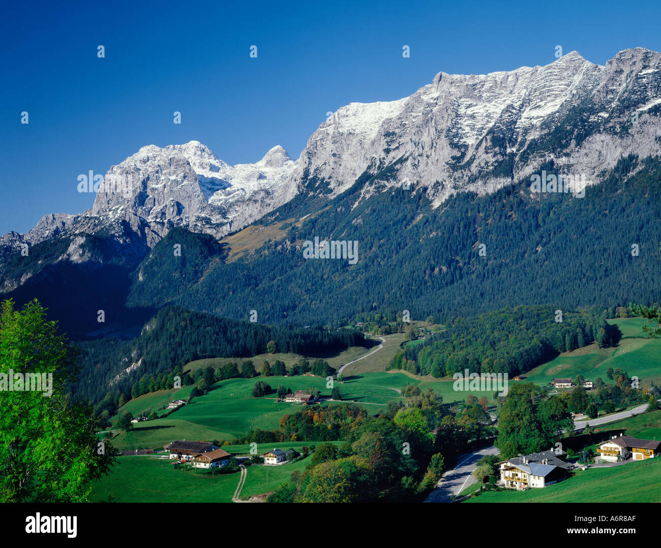 Bavarian village of Ramsau Germany Stock Photo