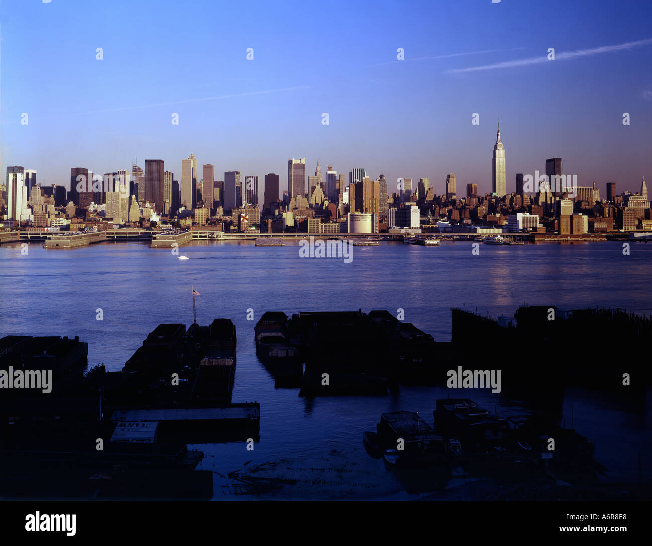 New York City skyline with Hudson river Stock Photo - Alamy