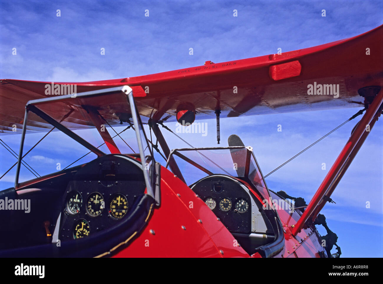 'Boeing PT17 ^Stearman ^biplane, ^classic aerobatic ^stunt plane, California' Stock Photo