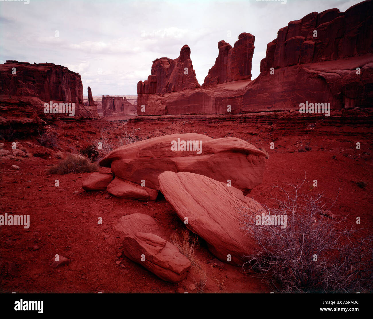 Arches National Park in Utah where a rock formation called Park Avenue