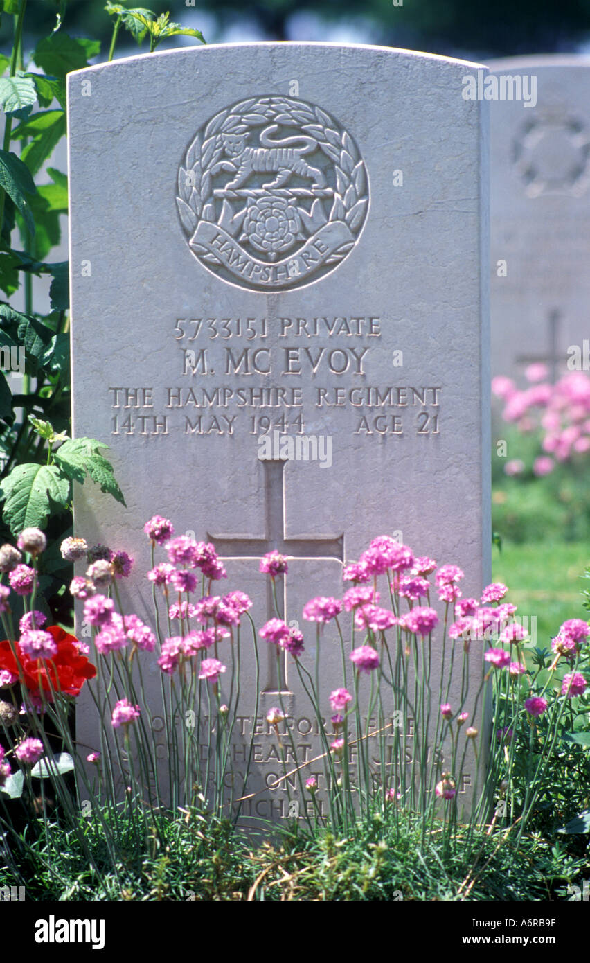 Detail from a Commonwealth War Grave Stock Photo