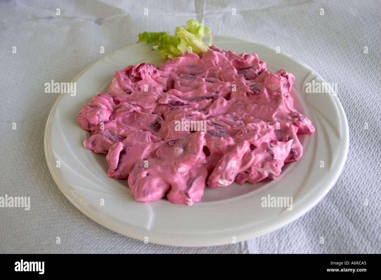 beet salad with yogurt greece Stock Photo Alamy