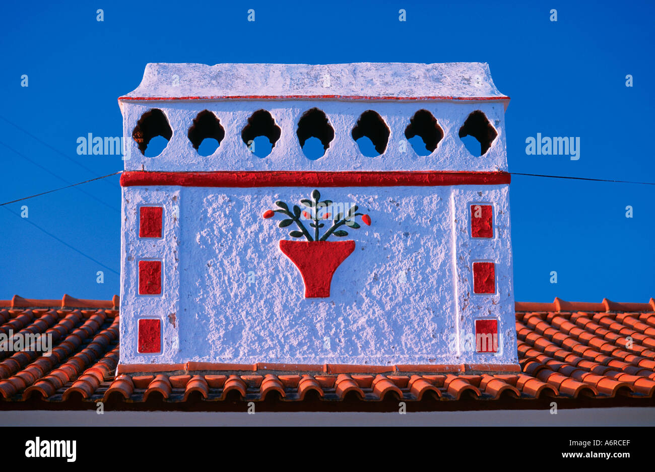 Typical chimney Alentejo Portugal Stock Photo