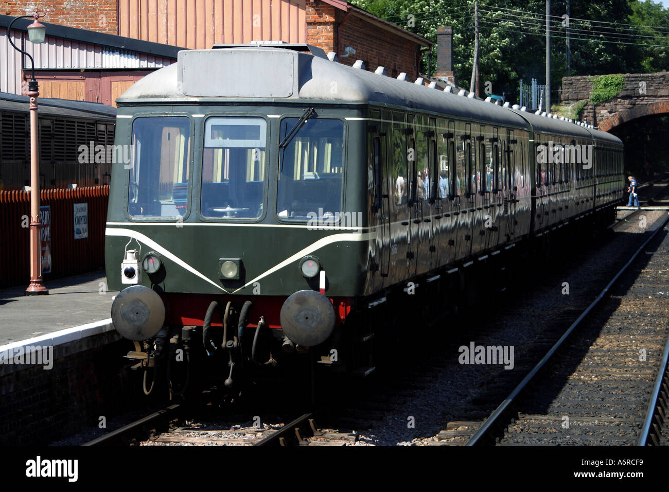 OLD DIESEL TRAIN AT LYDEARD STATION WEST SOMERSET RAILWAY Stock