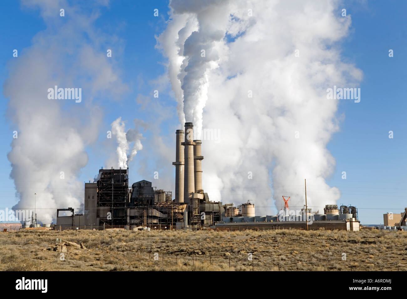 Coal power plant Four Corners steam Stock Photo Alamy