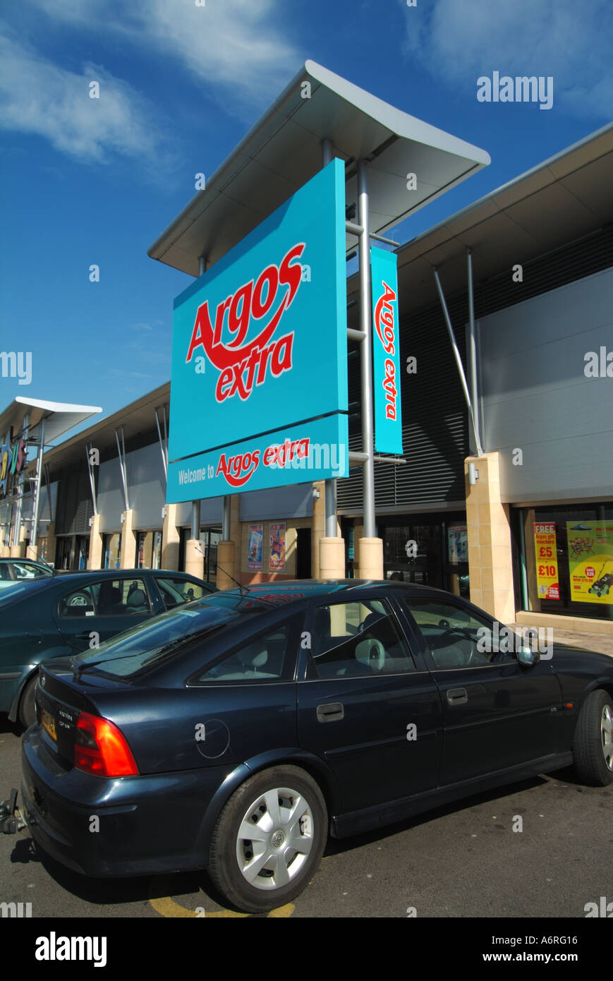 West Thurrock Essex Lakeside retail park with cars parked outside Argos
