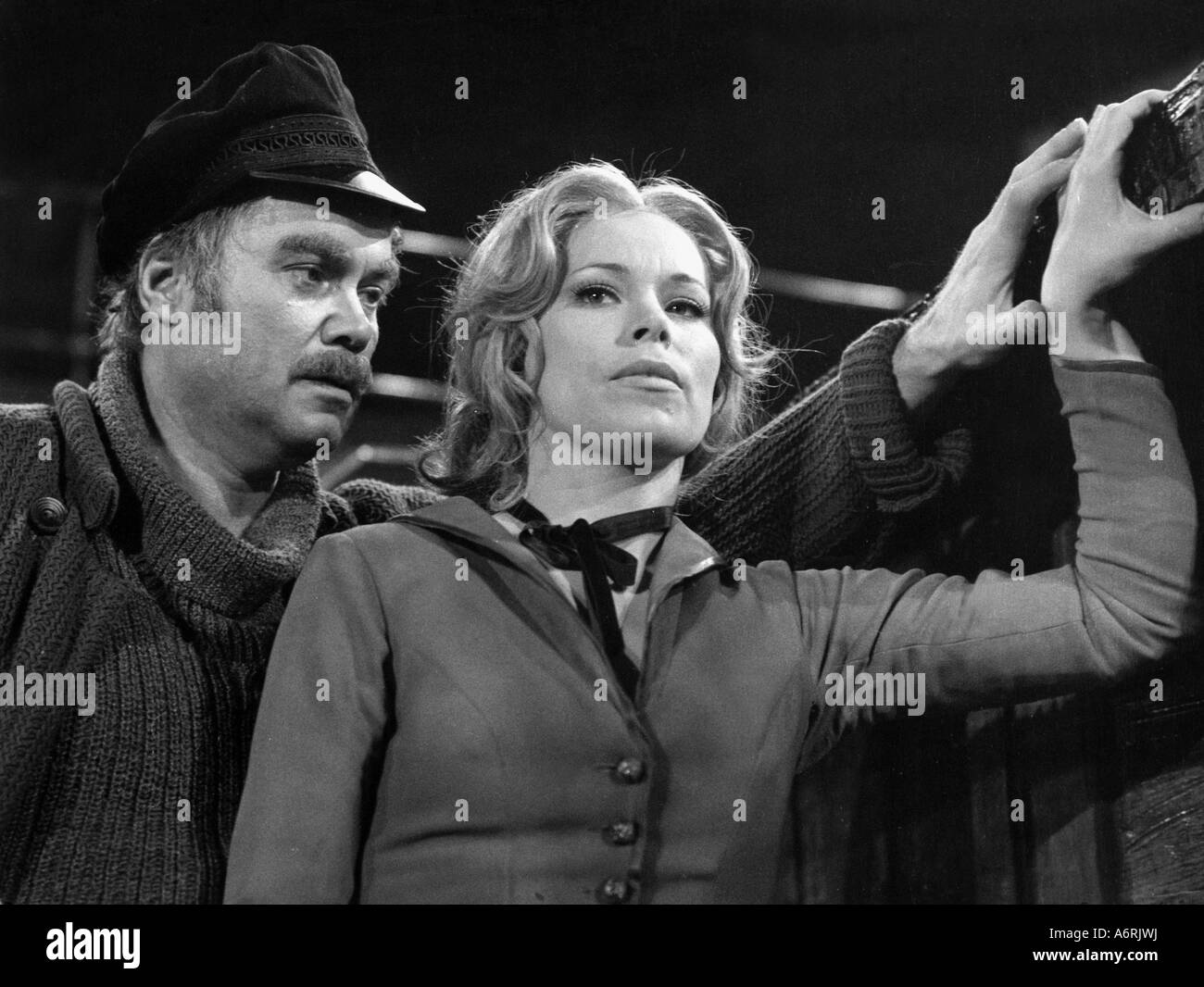 'Fischer-Dieskau, Dietrich, * 28.5.1925, German singer (baritone), with Julia Varady, opera 'the cloak', TV performance, 1974, Stock Photo