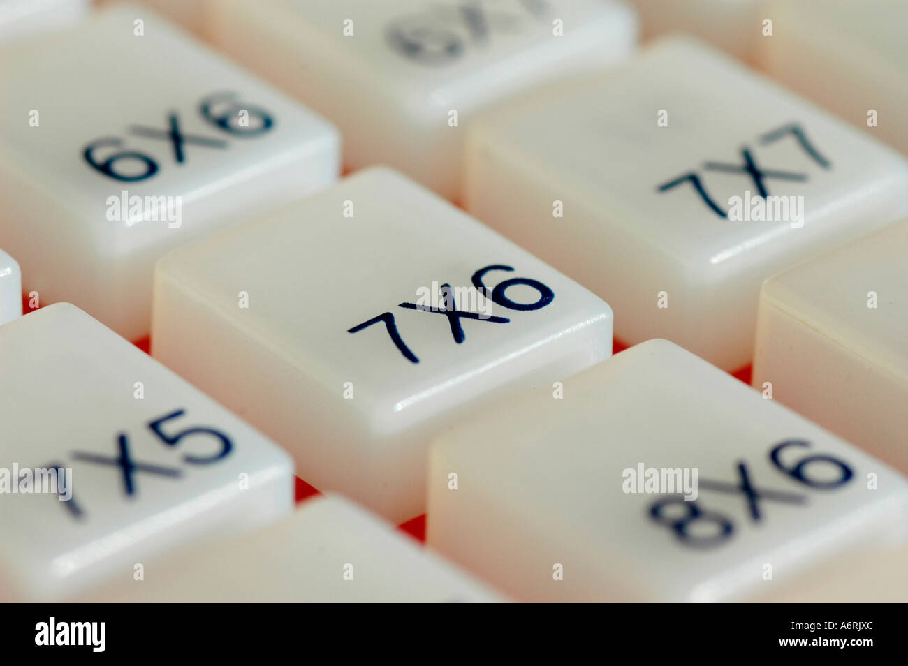 Times Learning Numbers 7 6 seven six Stock Photo