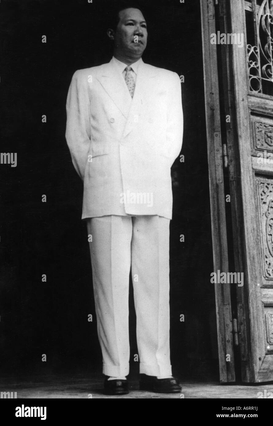 Bao Dai, 22.10.1913 - 31.7.1997, Emperor of Vietnam 1926 - 1945, Head of State of the Republik of Vietnam 1949 - 1954, full leng Stock Photo