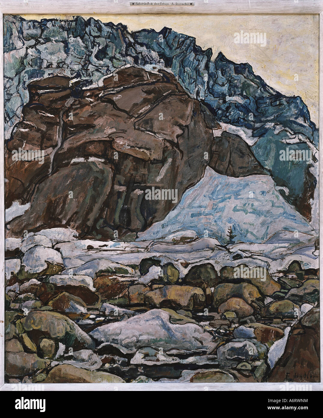 Hodler, Ferdinand (1853 - 1918), Grindelwald glacier, painting, 1911, oil on canvas, 93x80 cm, Kunsthaus Zurich, Swiss painting, Stock Photo