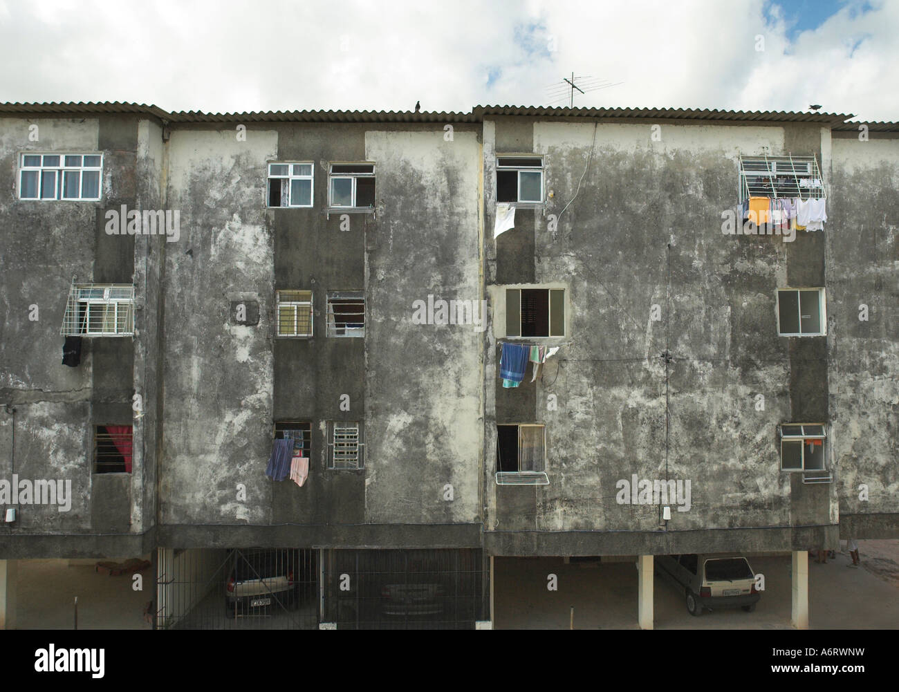 Concrete apartment block Rio Doce Olinda Pernambuco Brazil South America Stock Photo