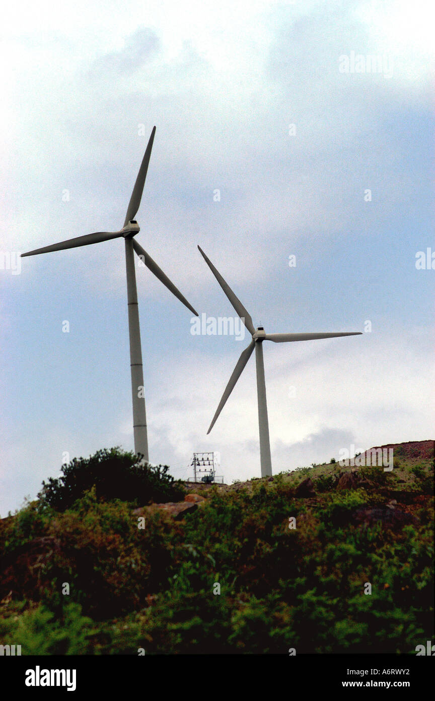 Windmill farms at Chitradurg 250 Kms from Bangalore Karnataka India