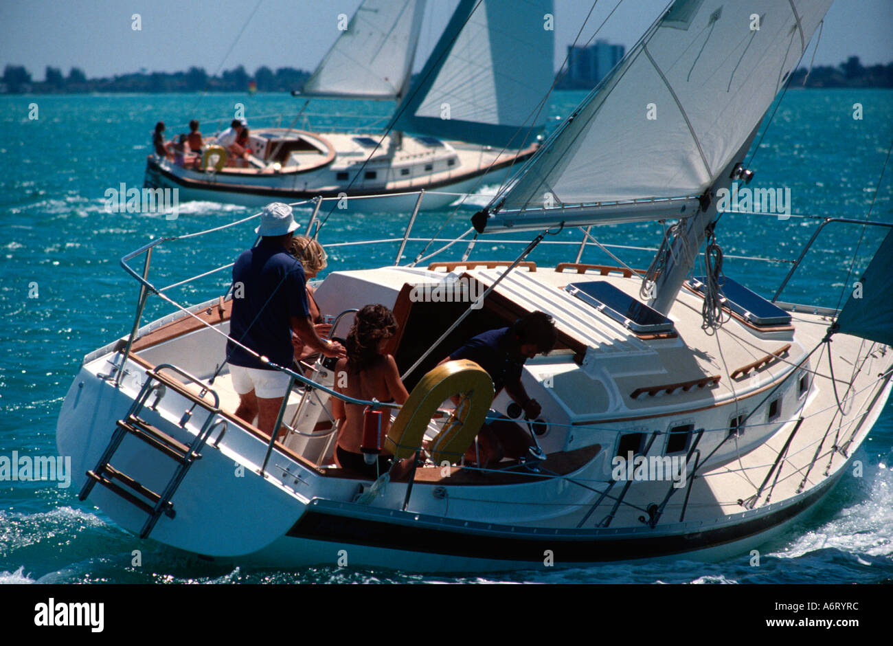 Sailing Sarasota Florida Stock Photo Alamy