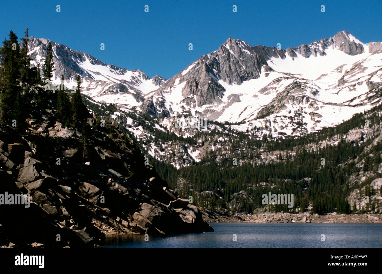 South Lake Sierra Nevada Mountains near California Stock Photo