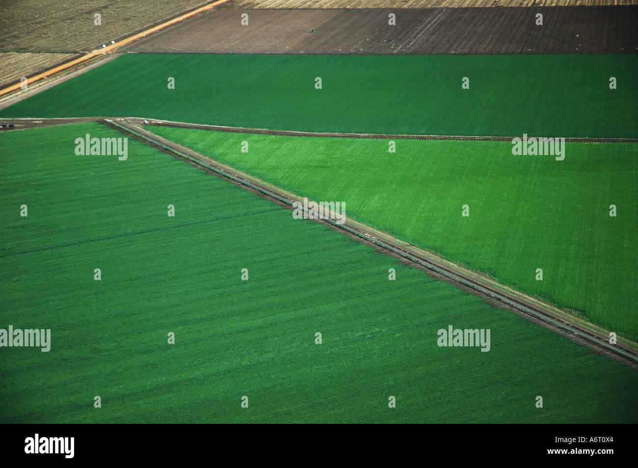 Aerial view of irrigation fields Emerald Central Queensland Australia