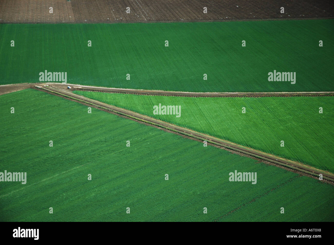 Aerial view of irrigation fields Emerald Central Queensland Australia