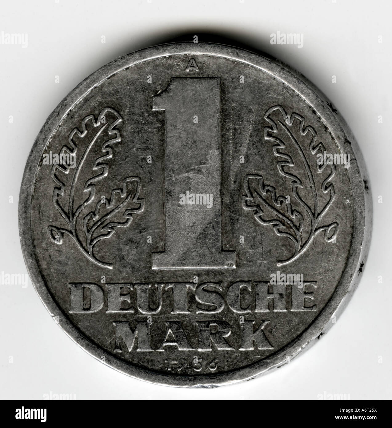 money, coins, German Democratic Republik (GDR), 1 Mark,  1956, Stock Photo