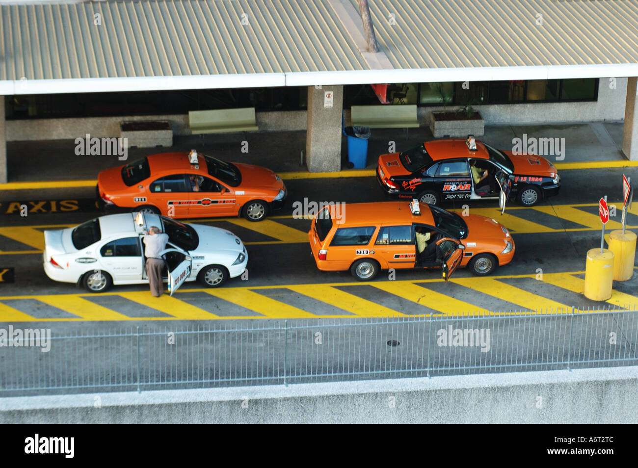 taxi rank at bus station Brisbane Australia Stock Photo Alamy
