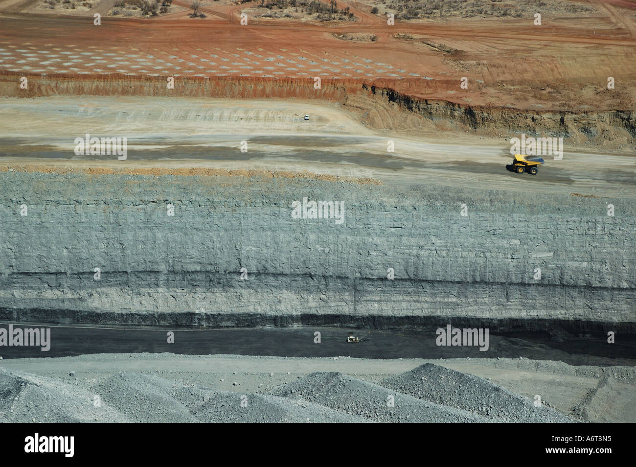 coal seam layers in open cut coal mine Stock Photo Alamy