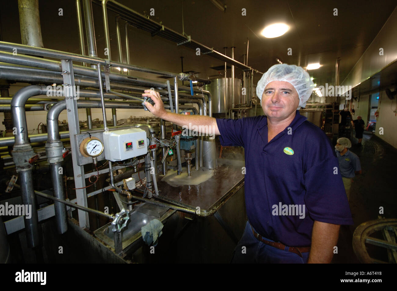 worker in ginger factory Buderim Yandina Queensland Australia Stock