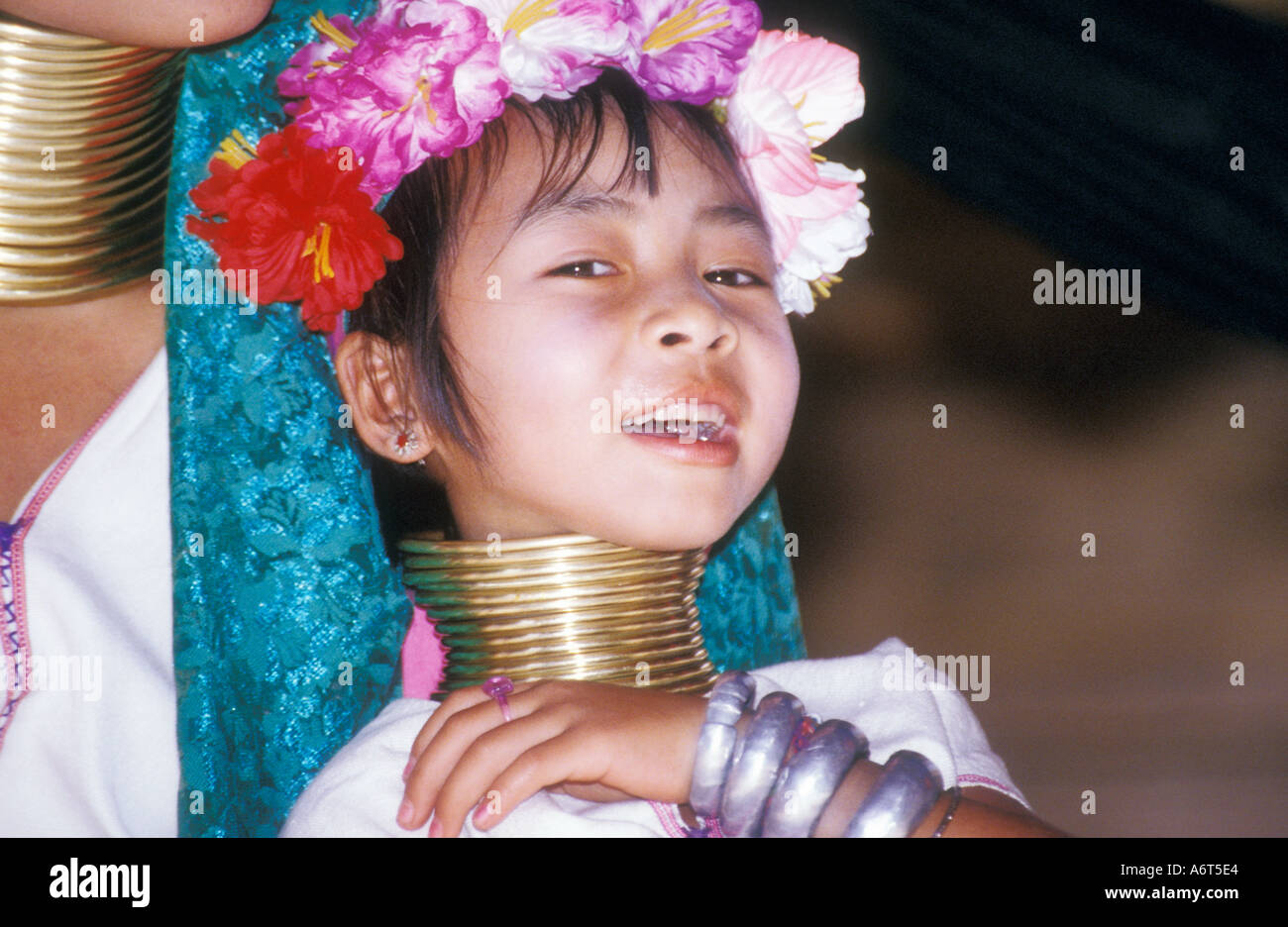 Thailand Long Neck Girl Karen Paduang Hilltribe Stock Photo Alamy