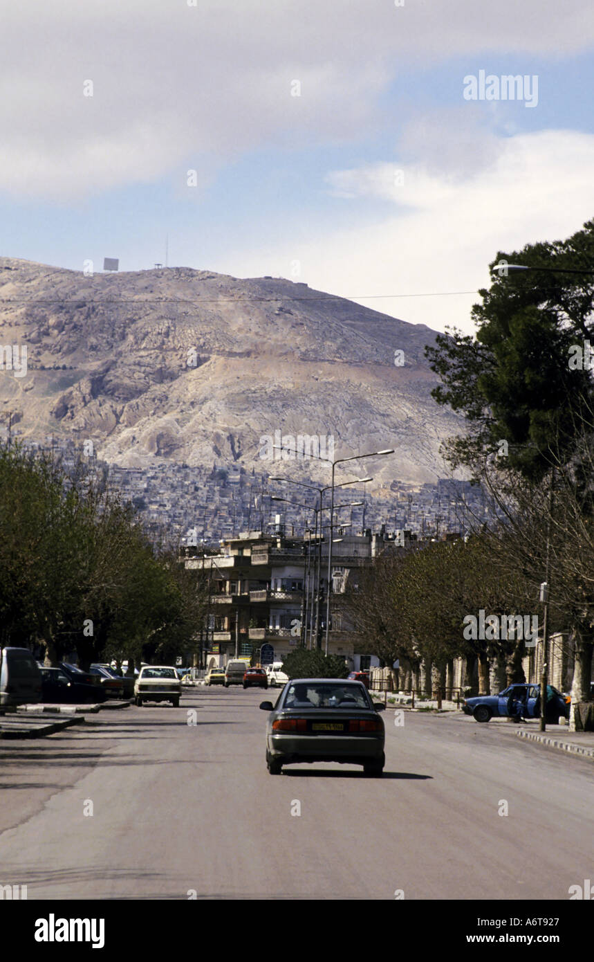 Syria Damascus Car Driving On The Road To Sednaya Stock Photo Alamy