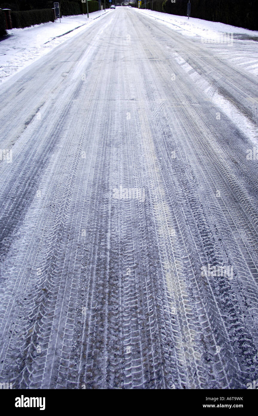 ice snow road dangerous driving conditions winter treacherous drive ...