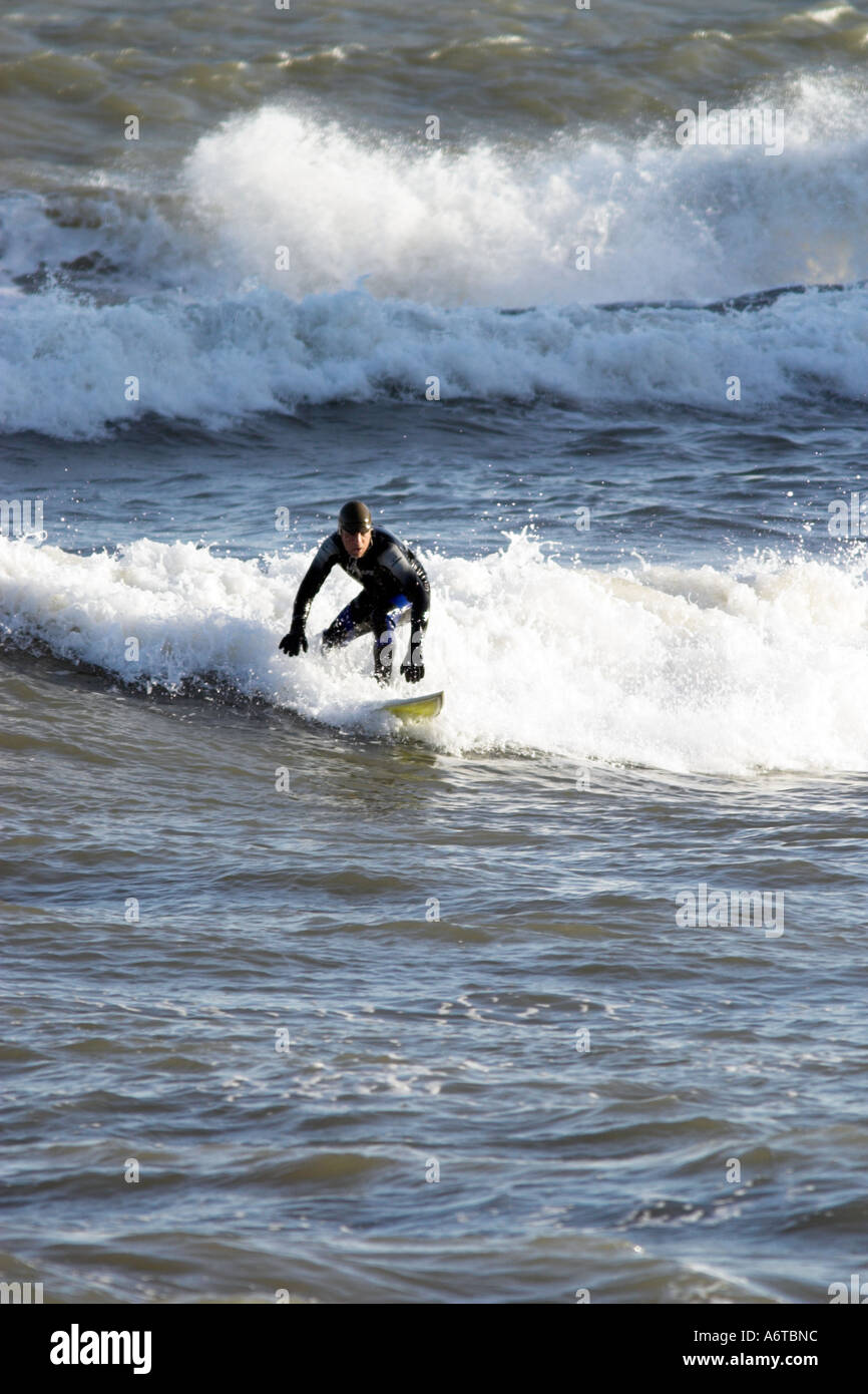 A winter surfer Stock Photo