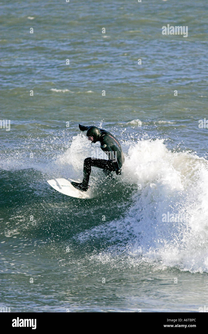 A winter surfer Stock Photo