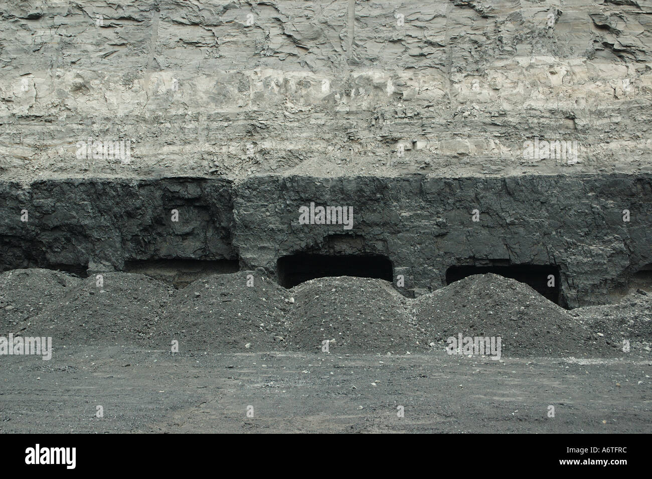 Coal Seam Open Cut Coal Mine Strata Stock Photos Coal Seam Open Cut Coal Mine Strata Stock