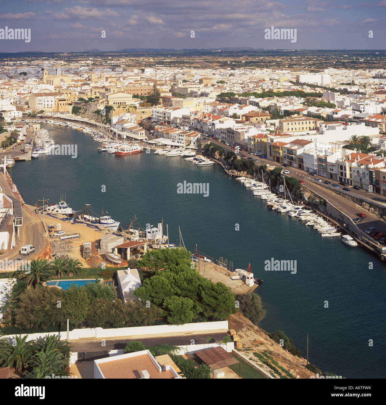 Aerial view over ciutadella menorca hi-res stock photography and images -  Alamy