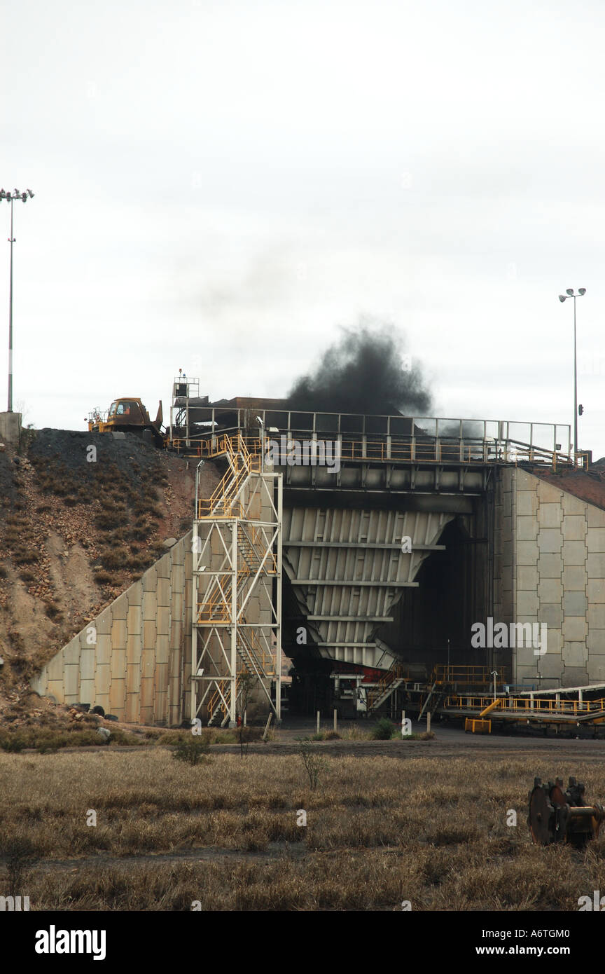 coal loading hopper for processing plant Central Queensland coal mine