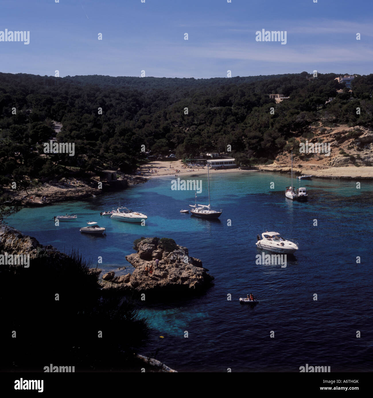 Majorca beach bay mediterranean anchorage portals vells hires stock photography and images Alamy