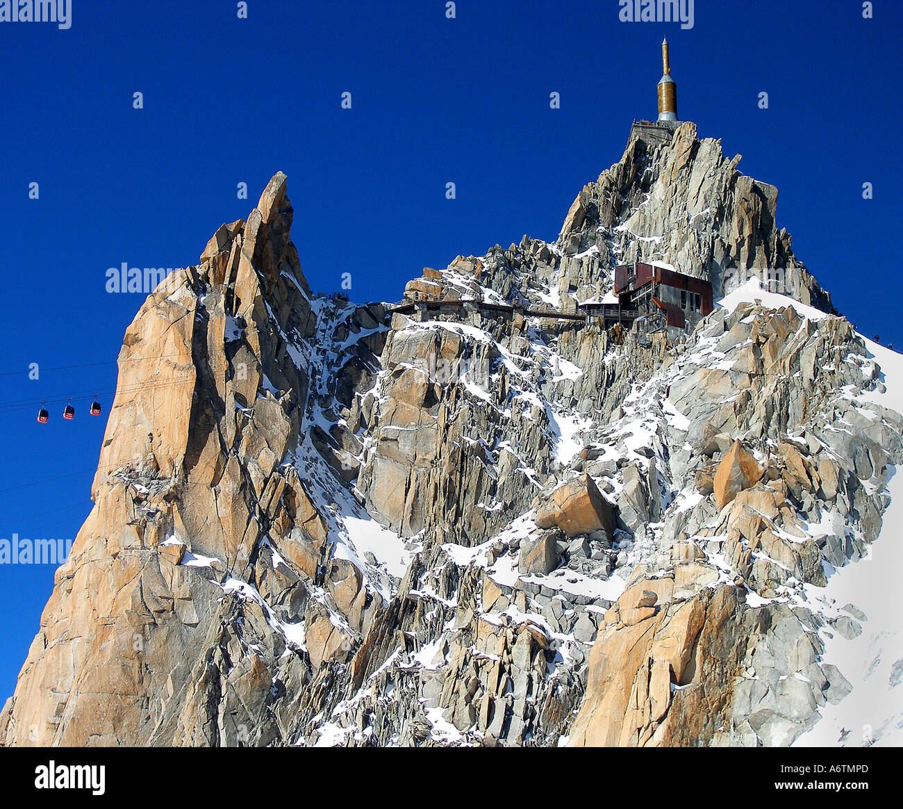 Aiguille du Midi Mont Blanc French Alps Stock Photo - Alamy