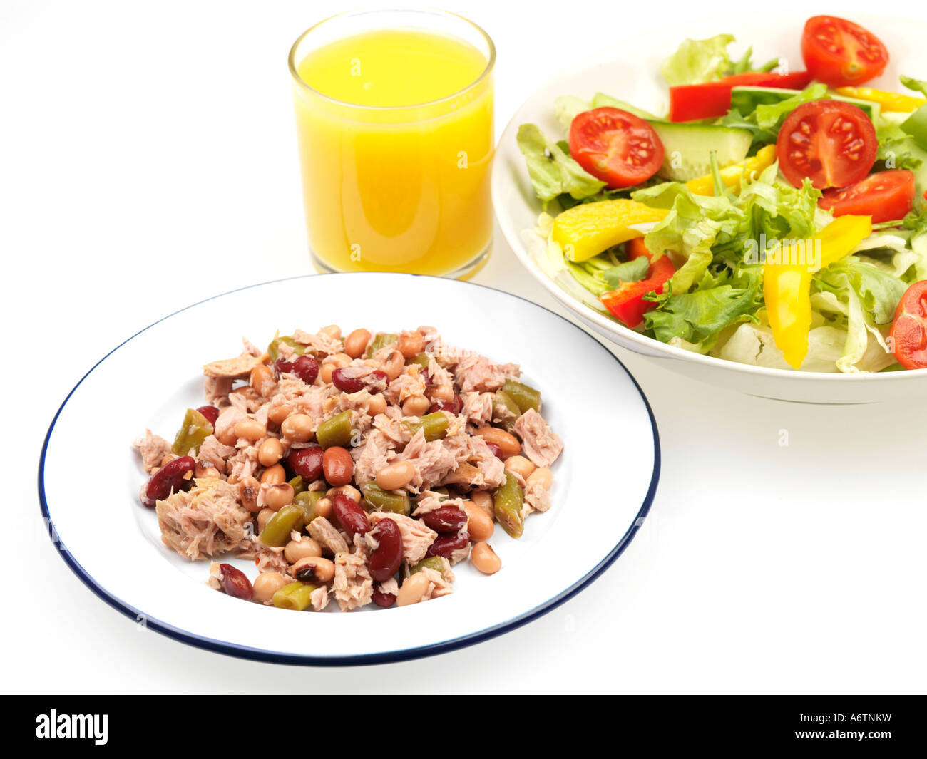 Tuna and Mixed Bean Salad Stock Photo Alamy
