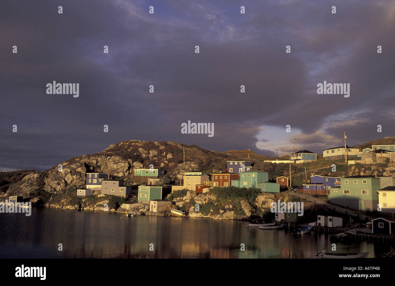NA, Canada, Newfoundland, Rose Blanche. Village and waterfront view