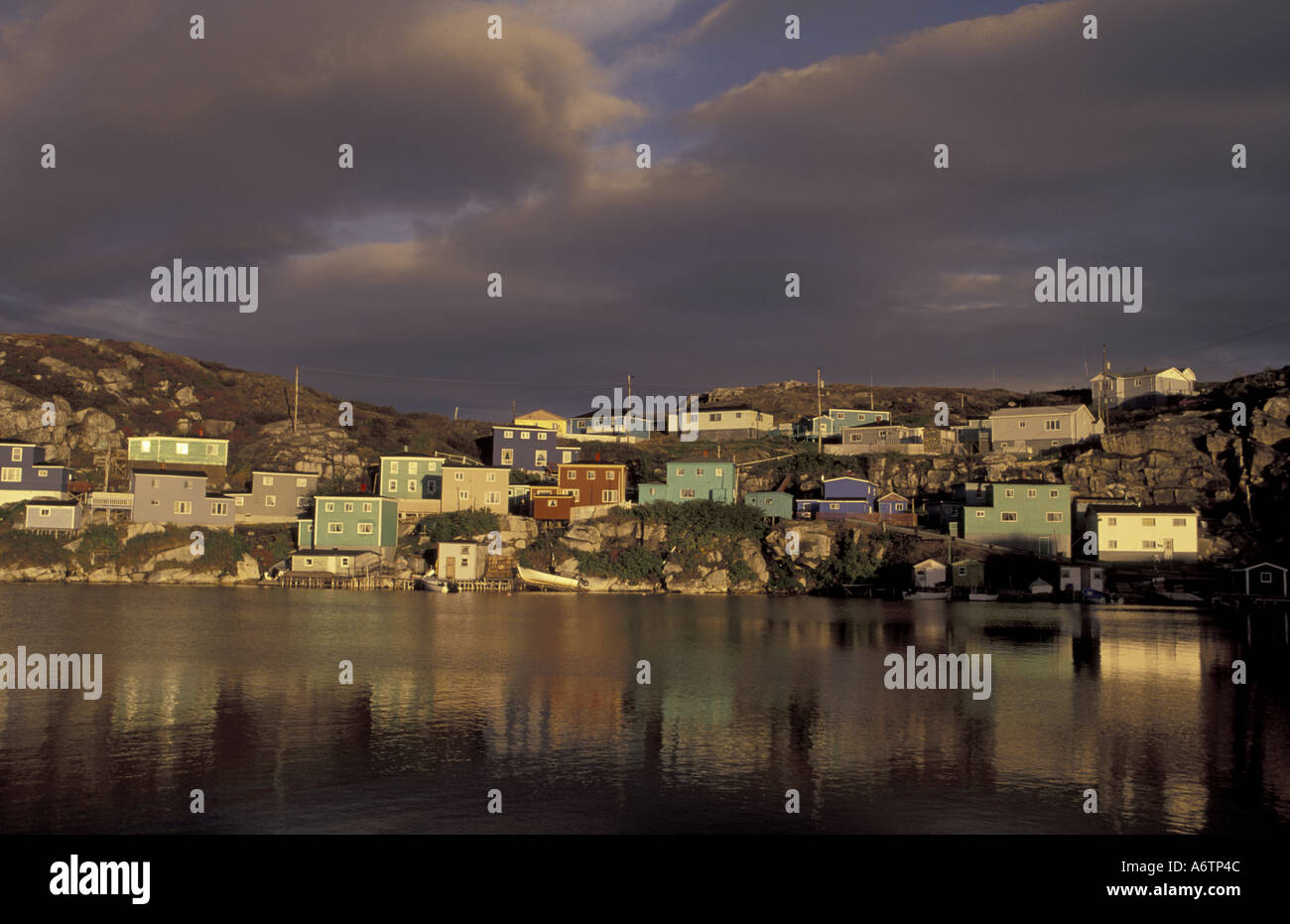 NA, Canada, Newfoundland, Rose Blanche. Village and waterfront view