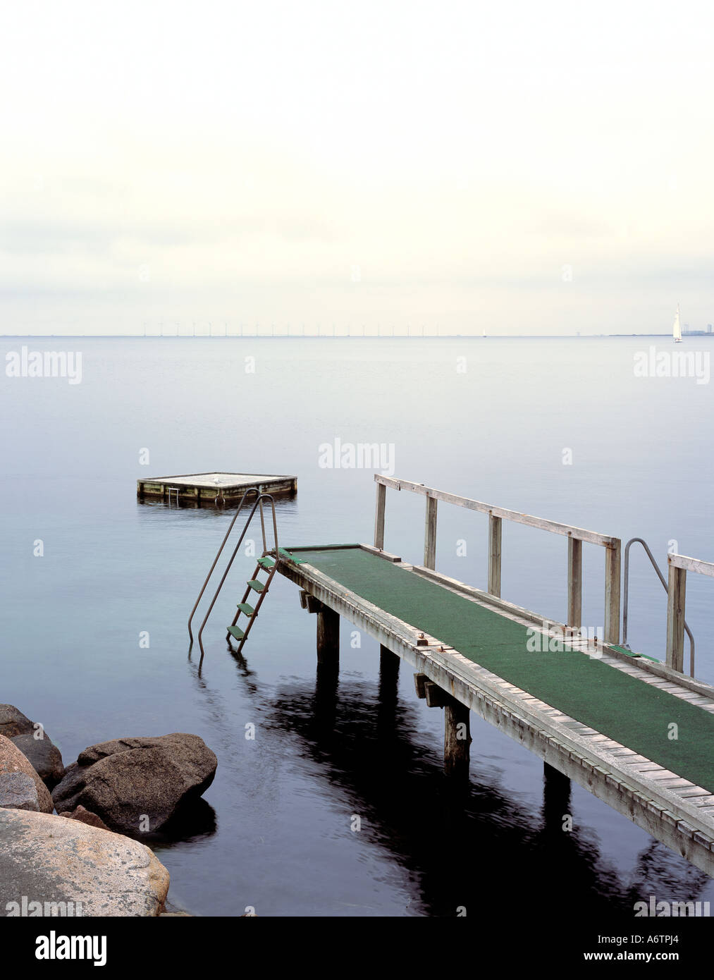 Danish Swimmers jetty Stock Photo - Alamy