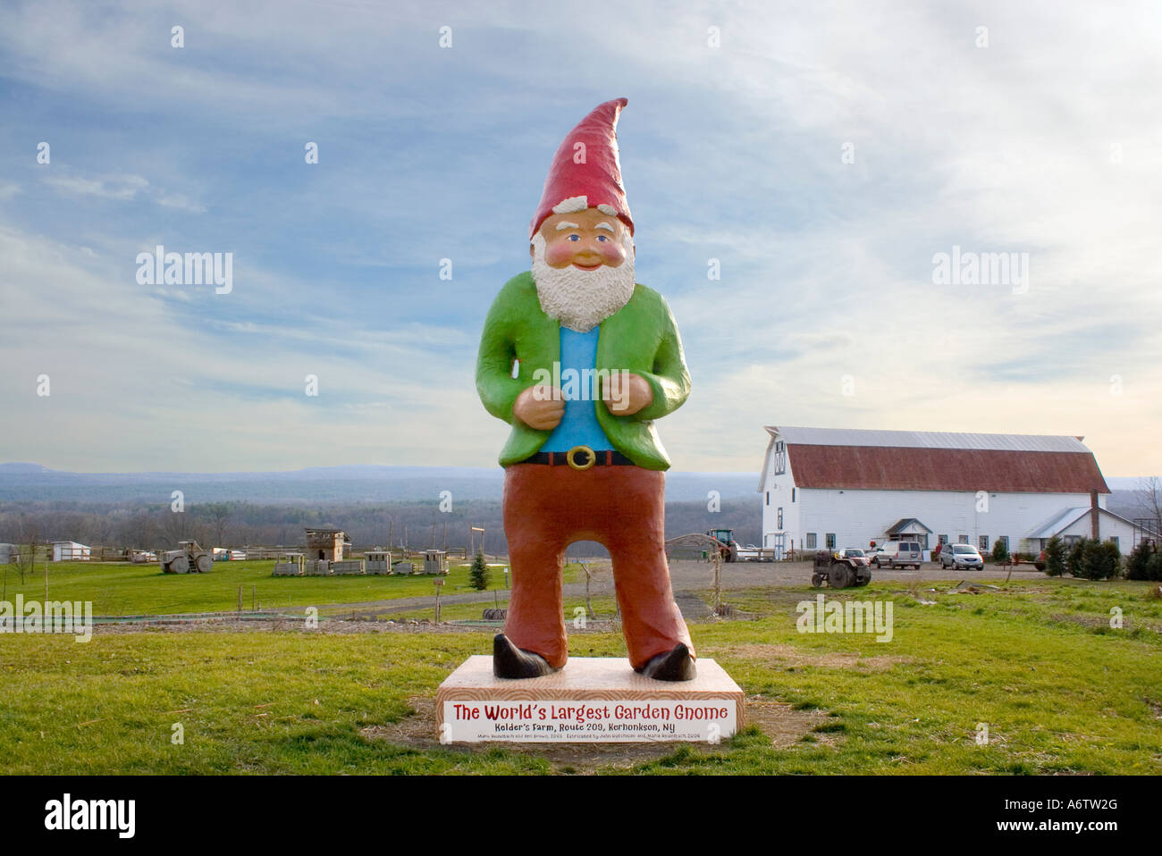 The Worlds Largest Garden Gnome in Kerhonkson New York Stock Photo Alamy